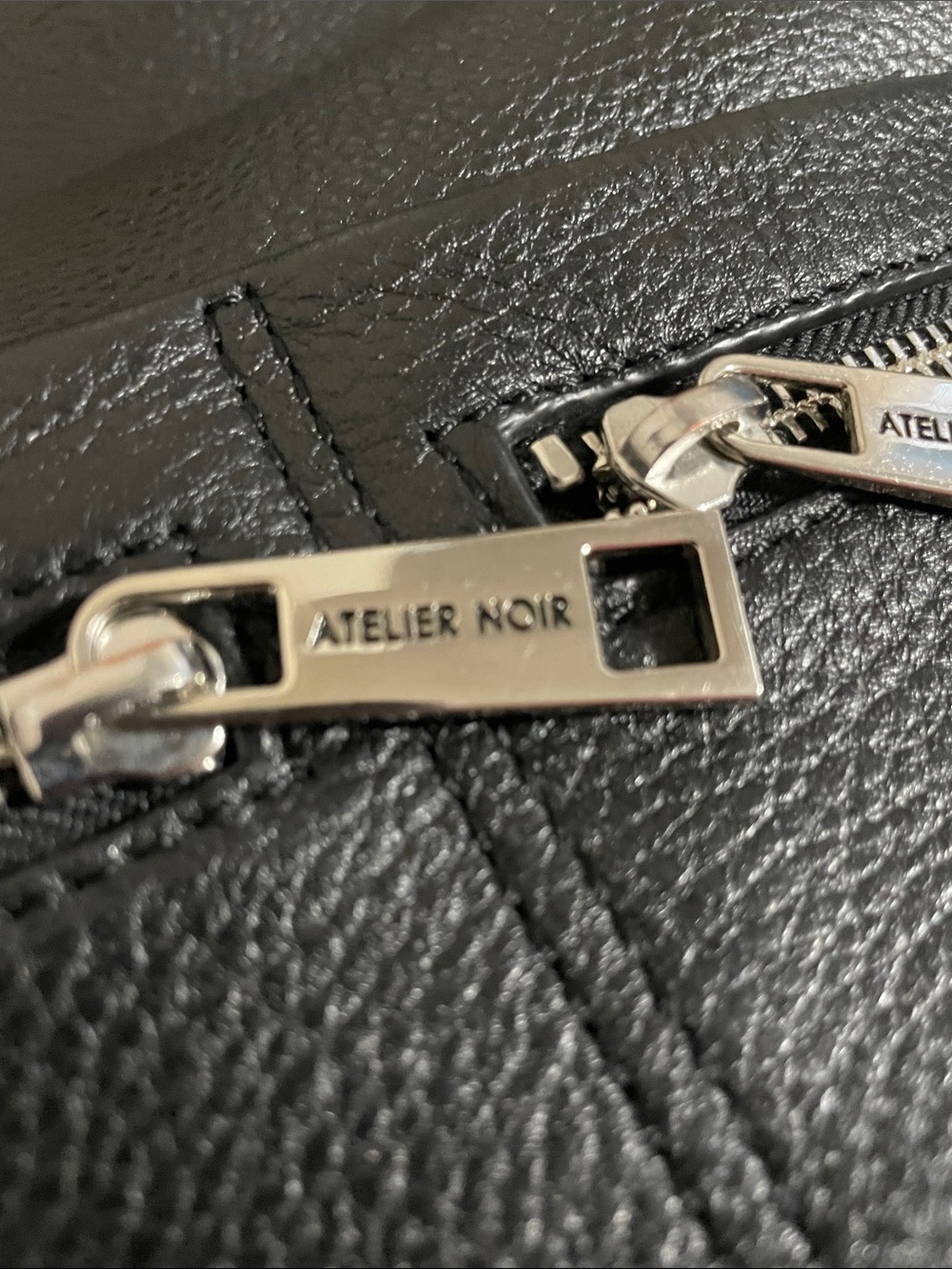 Atelier Noir by Rudsak Black Pebbled Leather Shoulder Bag - Picture 7 of 9
